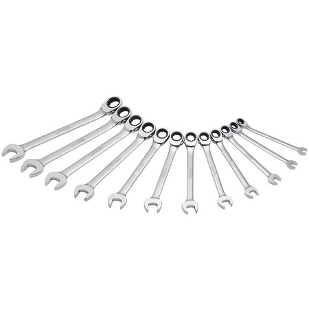 Urrea Metric Spline reversible ratcheting wrench sets (12 pieces). JLMC12MR